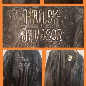 Rhinestone Harley Davidson Jacket